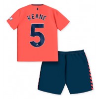 Camisa de Futebol Everton Michael Keane #5 Equipamento Secundário Infantil 2023-24 Manga Curta (+ Calças curtas)